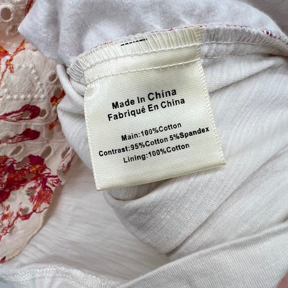 Anthropologie Porridge Arber Eyelet Lace Floral Top Women's S Coastal Resortwear - Picture 6 of 7